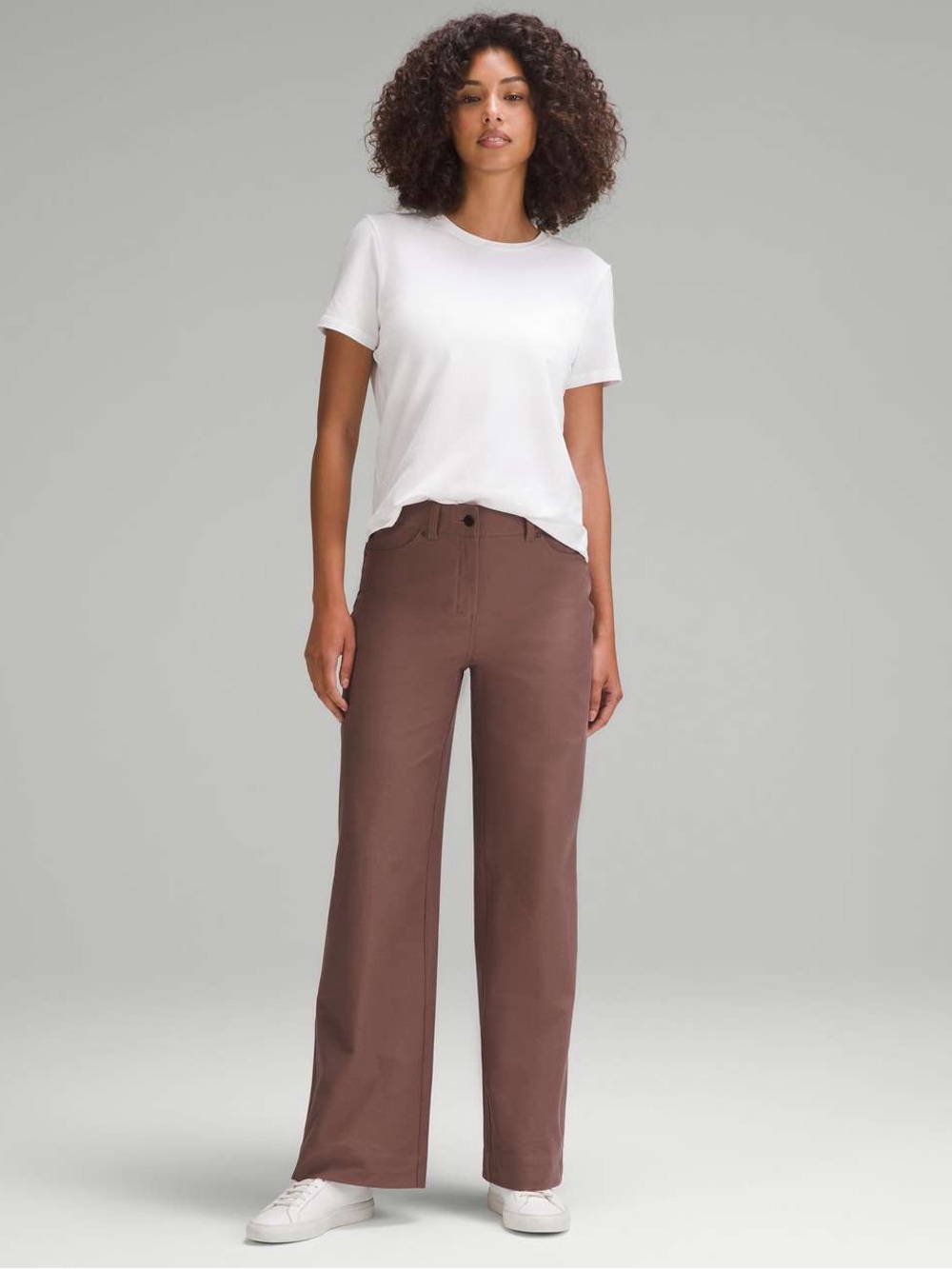 Lululemon City Sleek 5 Pocket High-Rise Wide-Leg Pant Full Length Dark Oxide 32 - Picture 2 of 11